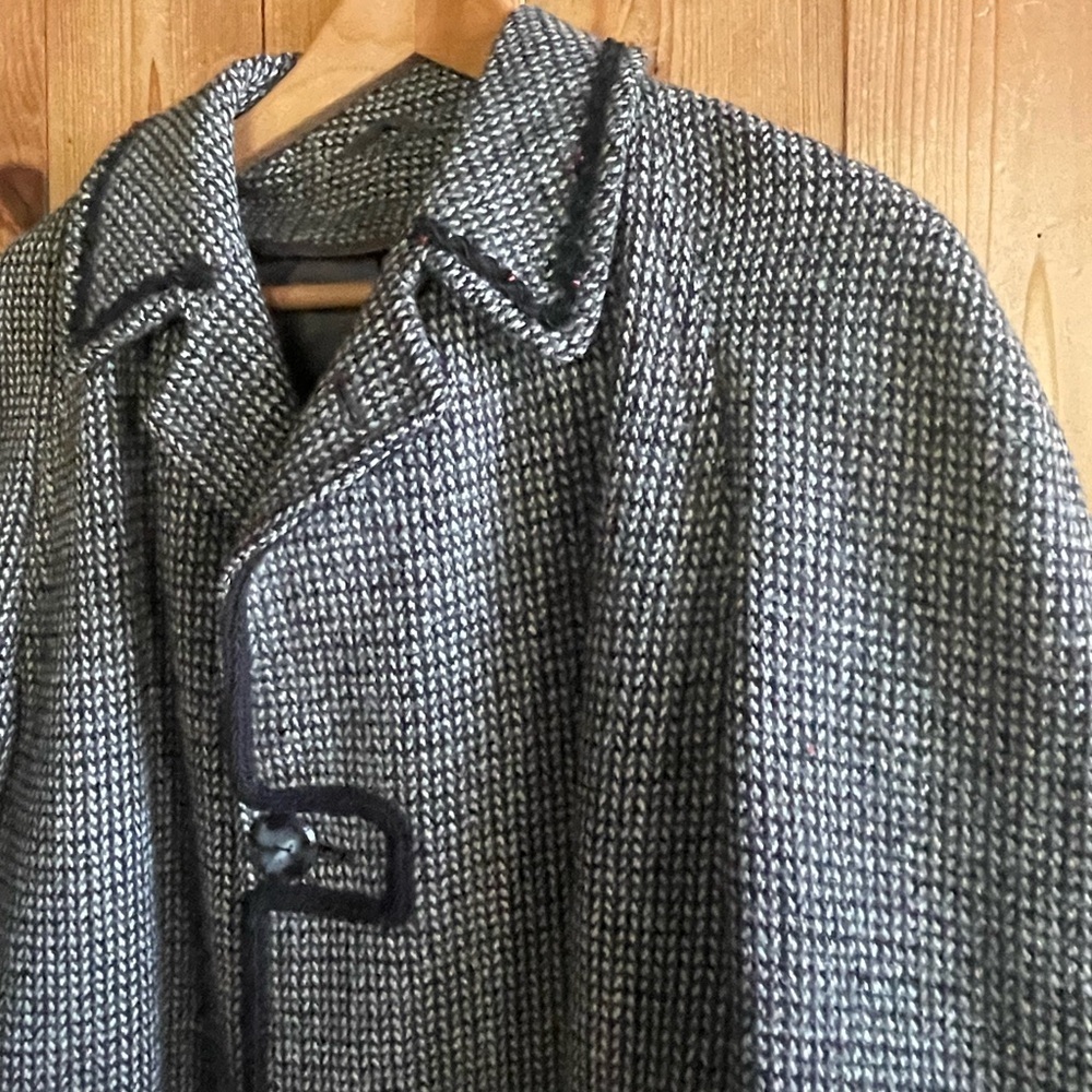 Harris Tweed Handwoven 100% Pure Scottish Wool 1950s Overcoat - Picture 2 of 5